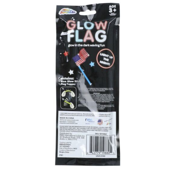 🔥Glow Stick 4th of July American USA Flag Party Favors 2-Pack (Blue) BNIP🔥 - Picture 2 of 4